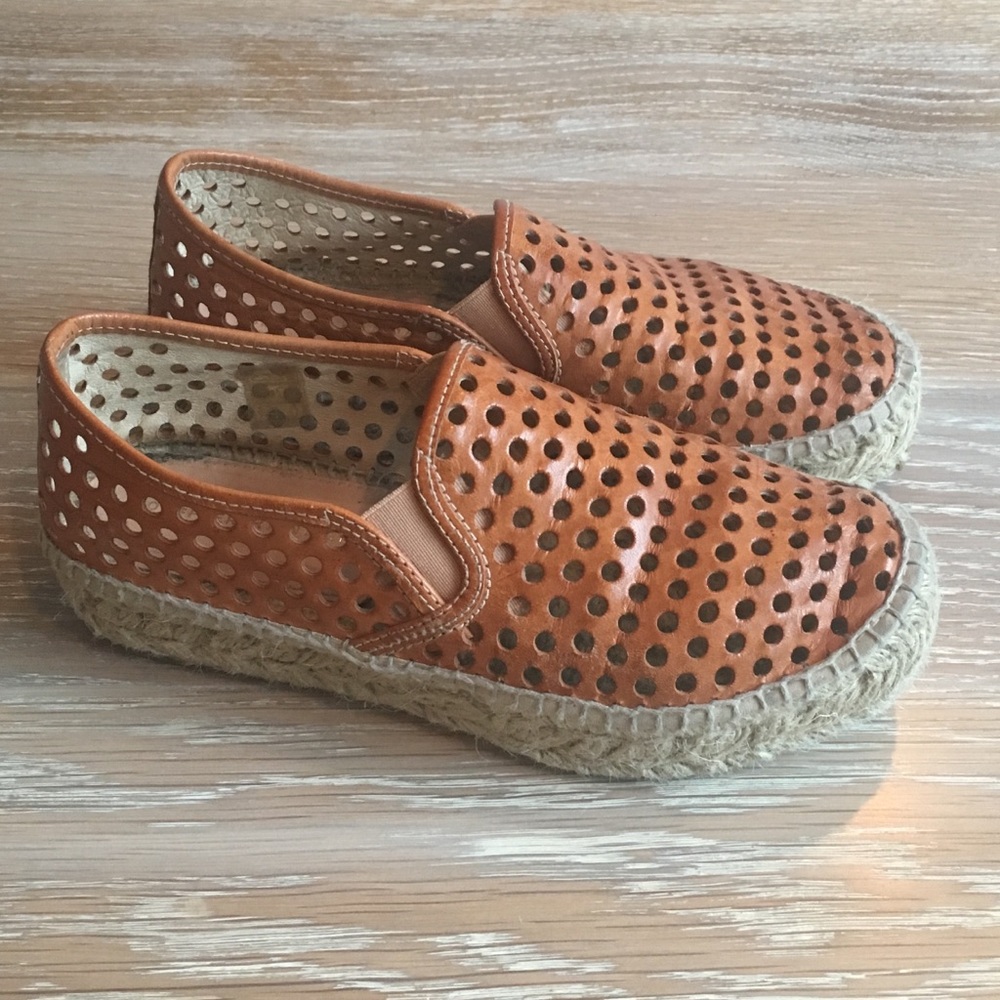 Loeffler Randall Tan Leather Espadrilles